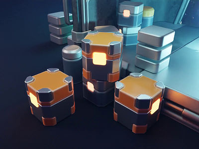 Sci-fi Crates Tutorial 3d blender crates hard surface illustration render sc fi tutorial